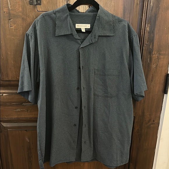 Pronto Uomo Other - Men's Blue Checkered Shirt